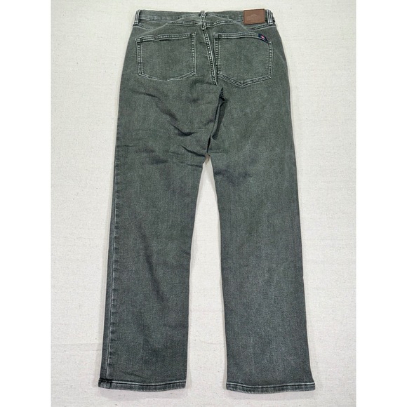 FAHERTY Men's 31 Stretch Green Denim Jeans Straight Leg Comfort Fit - Picture 7 of 9